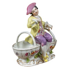 Samson Paris Manufacture, 19th century Meissen-style porcelain salt cellar