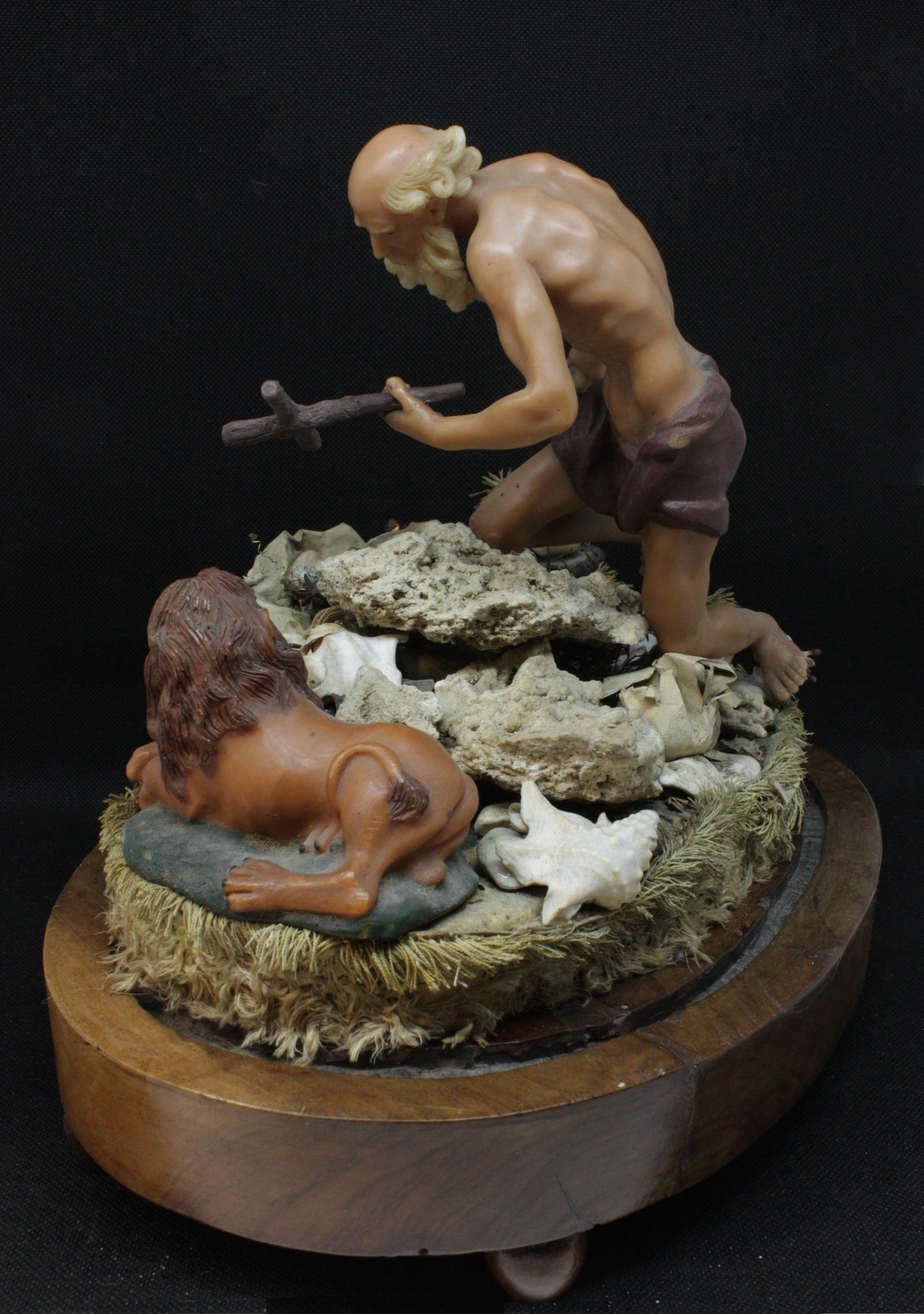 Saint Jerome the Penitent - Black Figurative Sculpture by Unknown