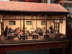 Modèle réduit de l'atelier de céramique chinois avec 17 figures polychromes, fin du 19e siècle