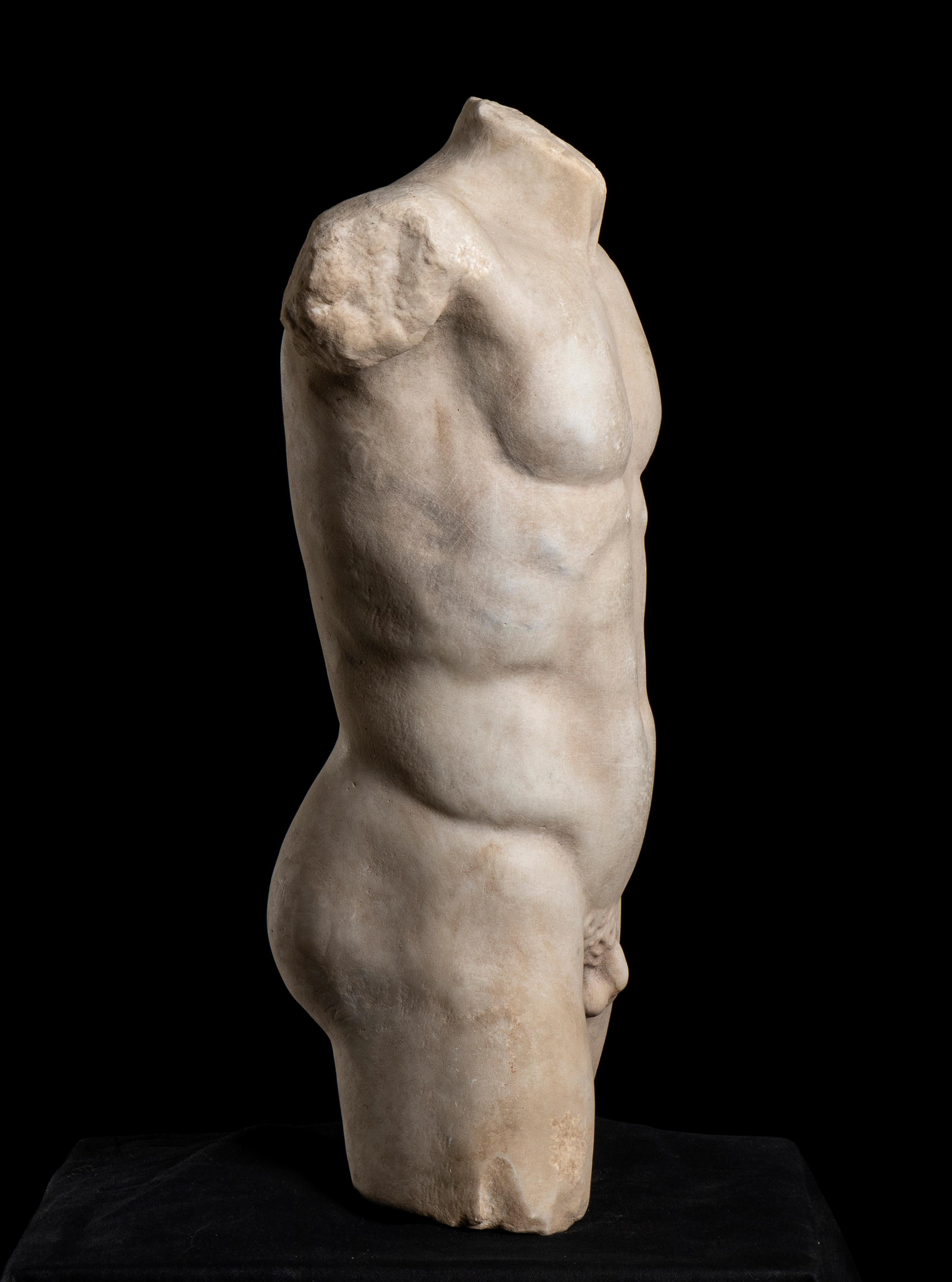 Sculpture  Marble Torso Classical Greek of Doryphoros After Polykleitos   2