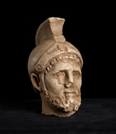 Sculpture Roman Marble Head of  General Maximus Decimus Meridius Gladiator