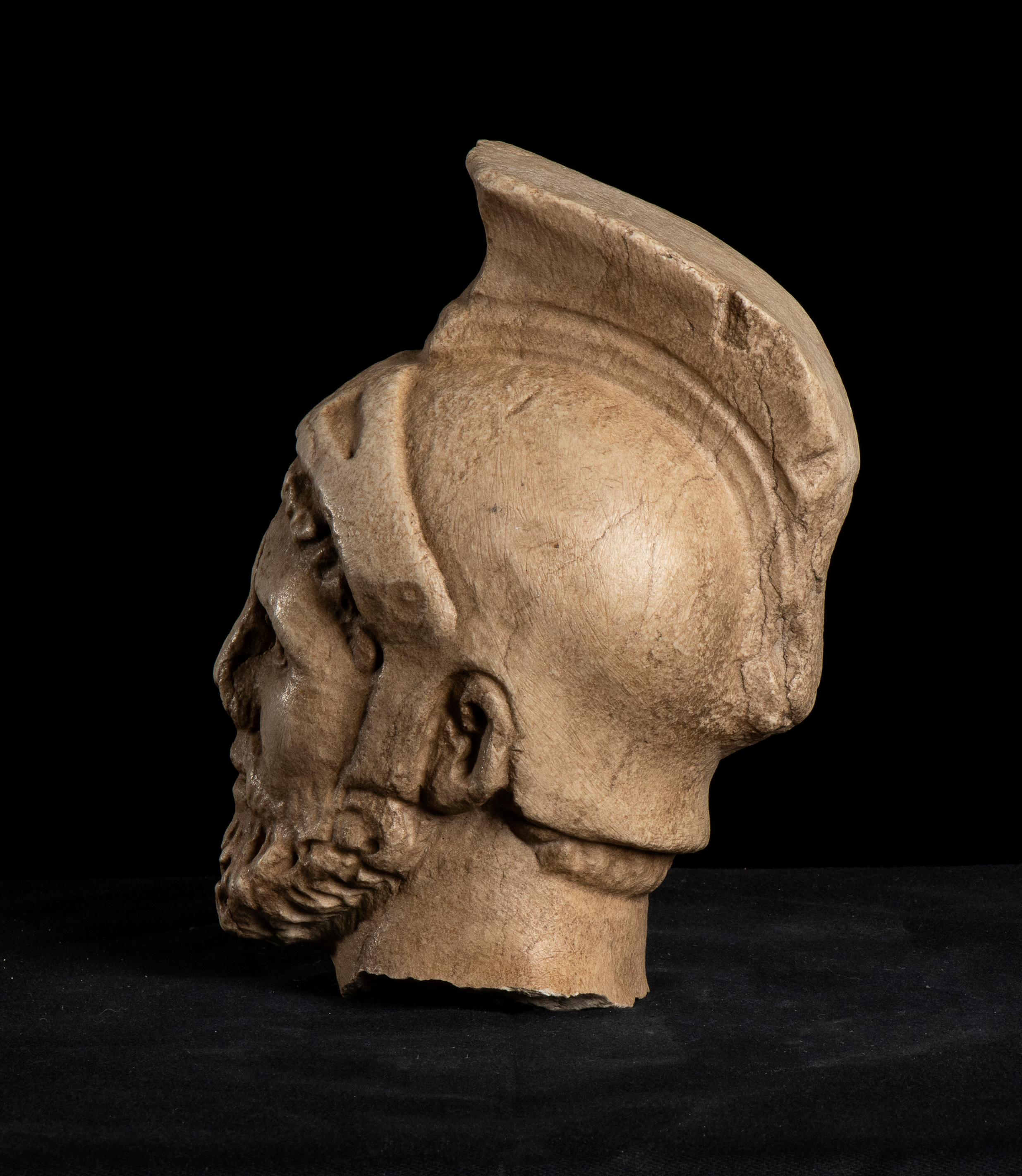 Sculpture Roman Marble Head of  General Maximus Decimus Meridius Gladiator 3