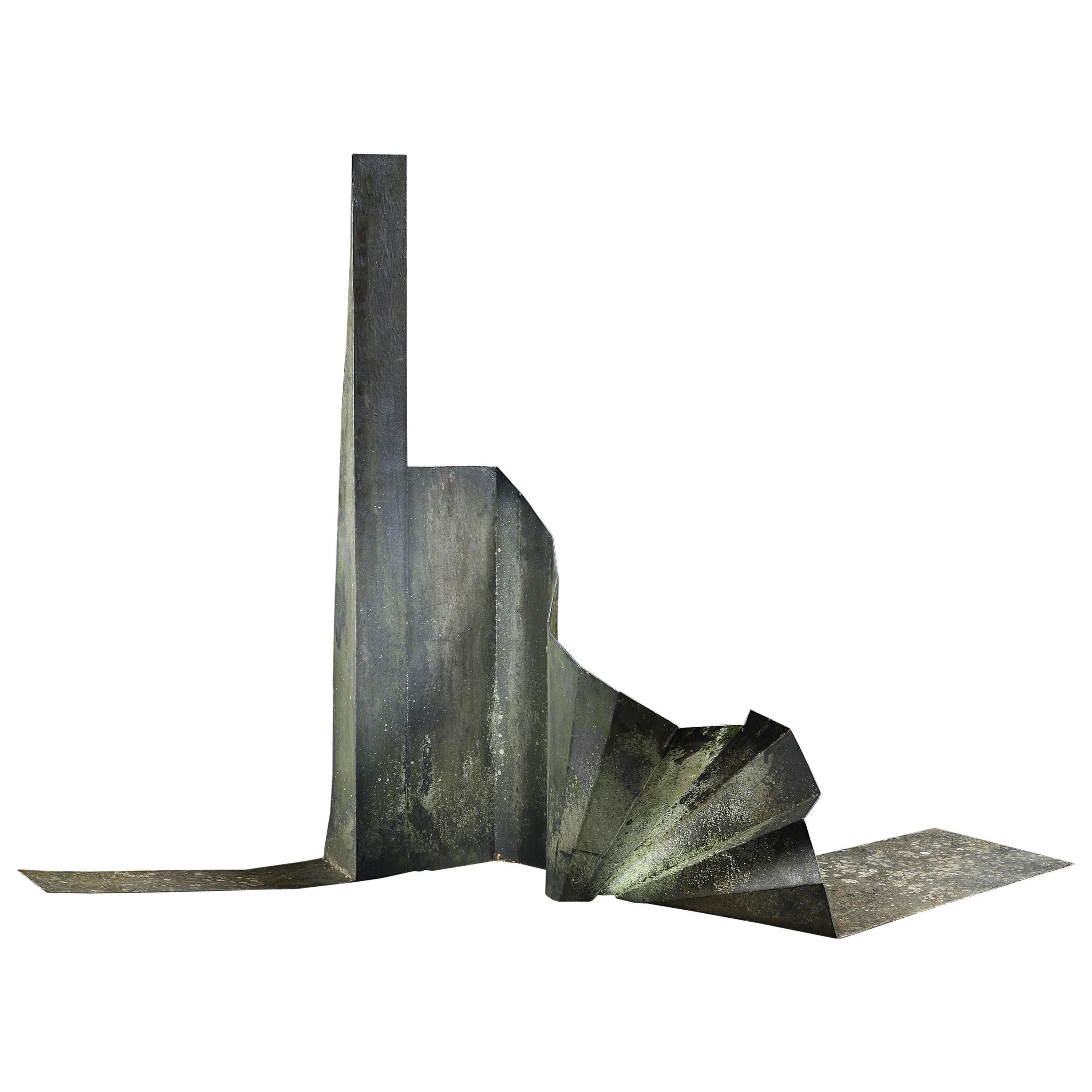 Unknown Abstract Sculpture - Sculpture Steel Mid-Century Modern Abstract Expressionist
