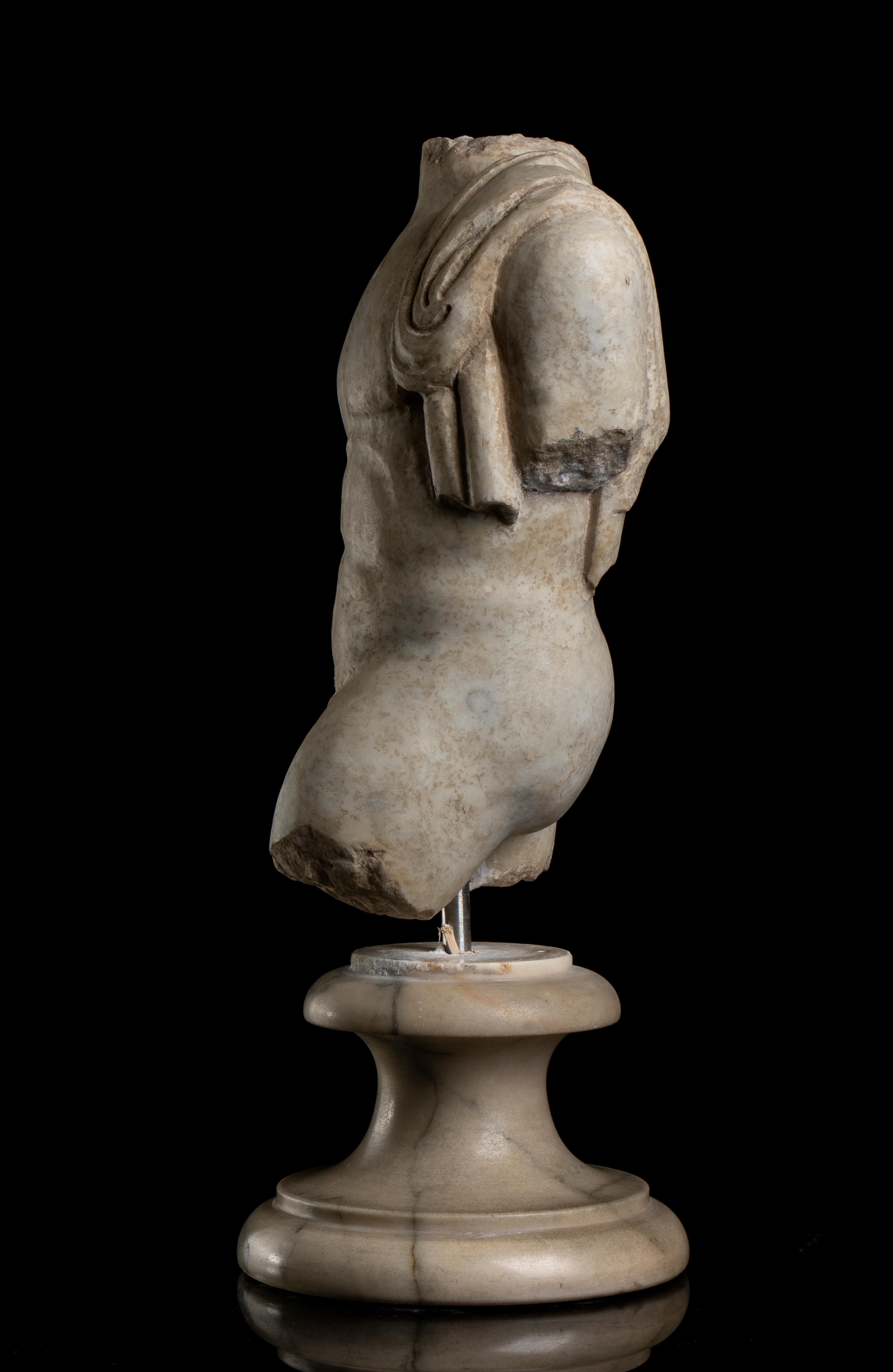 Skulptur Torso aus weißem Marmor der Herakel, Skulptur  Klassisch-klassisches italienisches Grand Tour-Stil  im Angebot 5