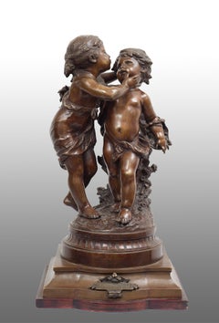 Antique patinated bronze sculpture