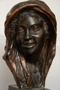 Antique bronze sculpture depicting Anna signed "Gemito" 19th century.
