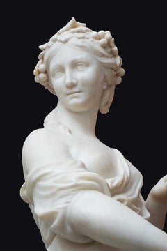 Scultura antica in marmo bianco statuario 18secolo