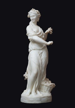 Scultura antica in marmo bianco statuario 18secolo
