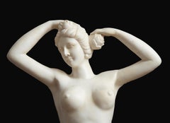 Scultura antica in marmo bianco statuario altezza 148cm. Roma XIX secolo.