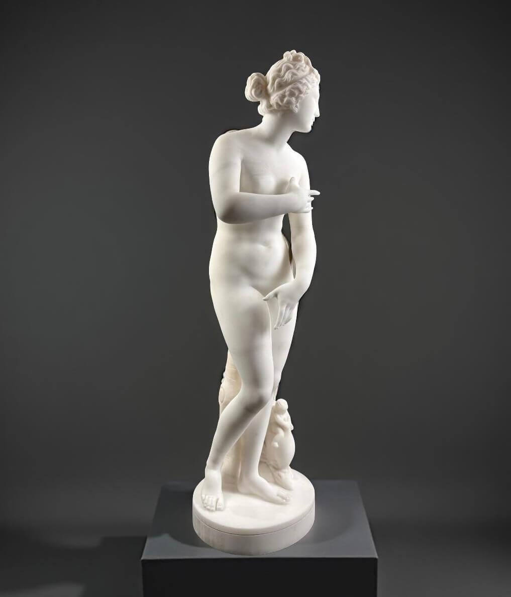Sculpture en marbre blanc Vénus des Médicis Italie Florence milieu du XIXe siècle en vente 7