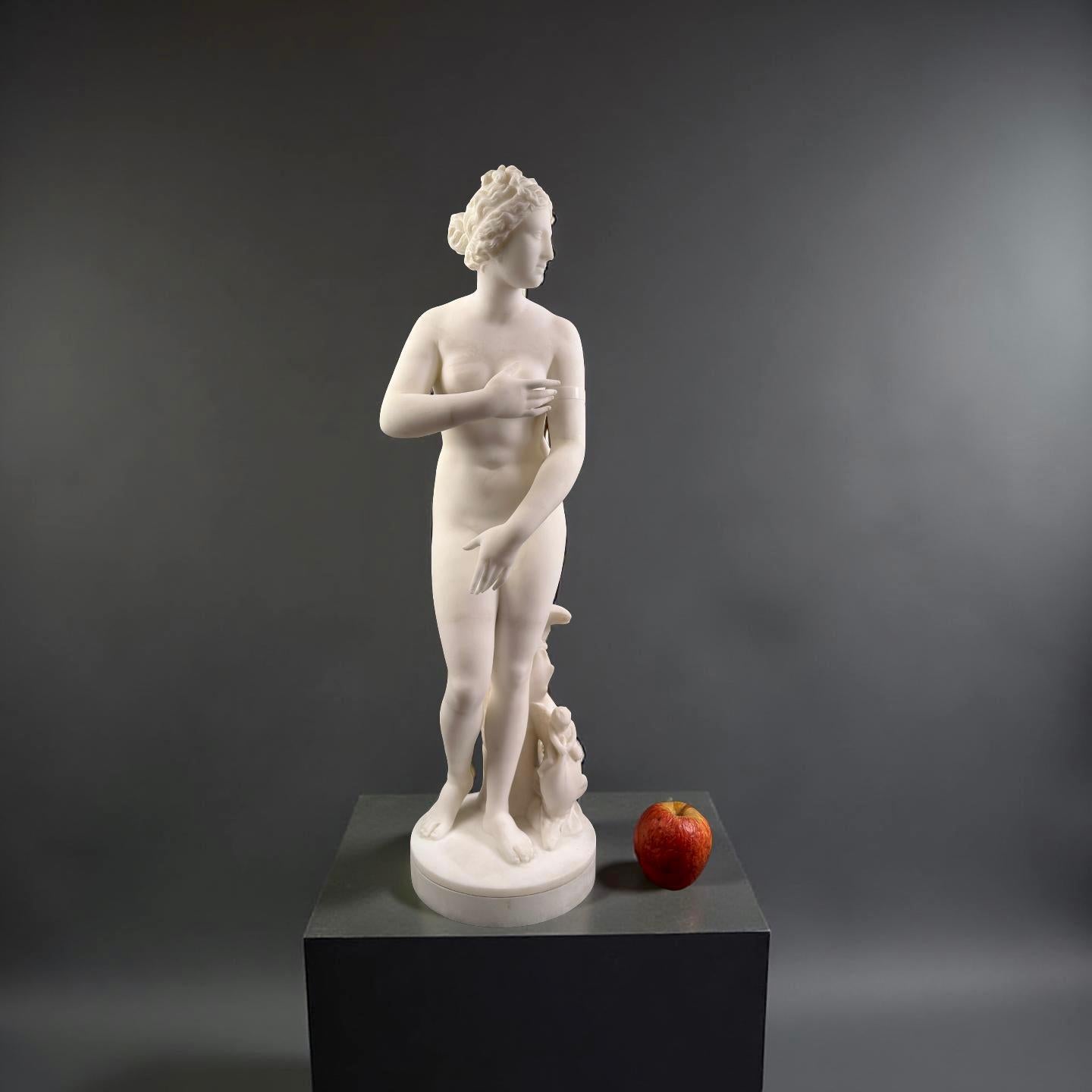 Sculpture en marbre blanc Vénus des Médicis Italie Florence milieu du XIXe siècle en vente 4