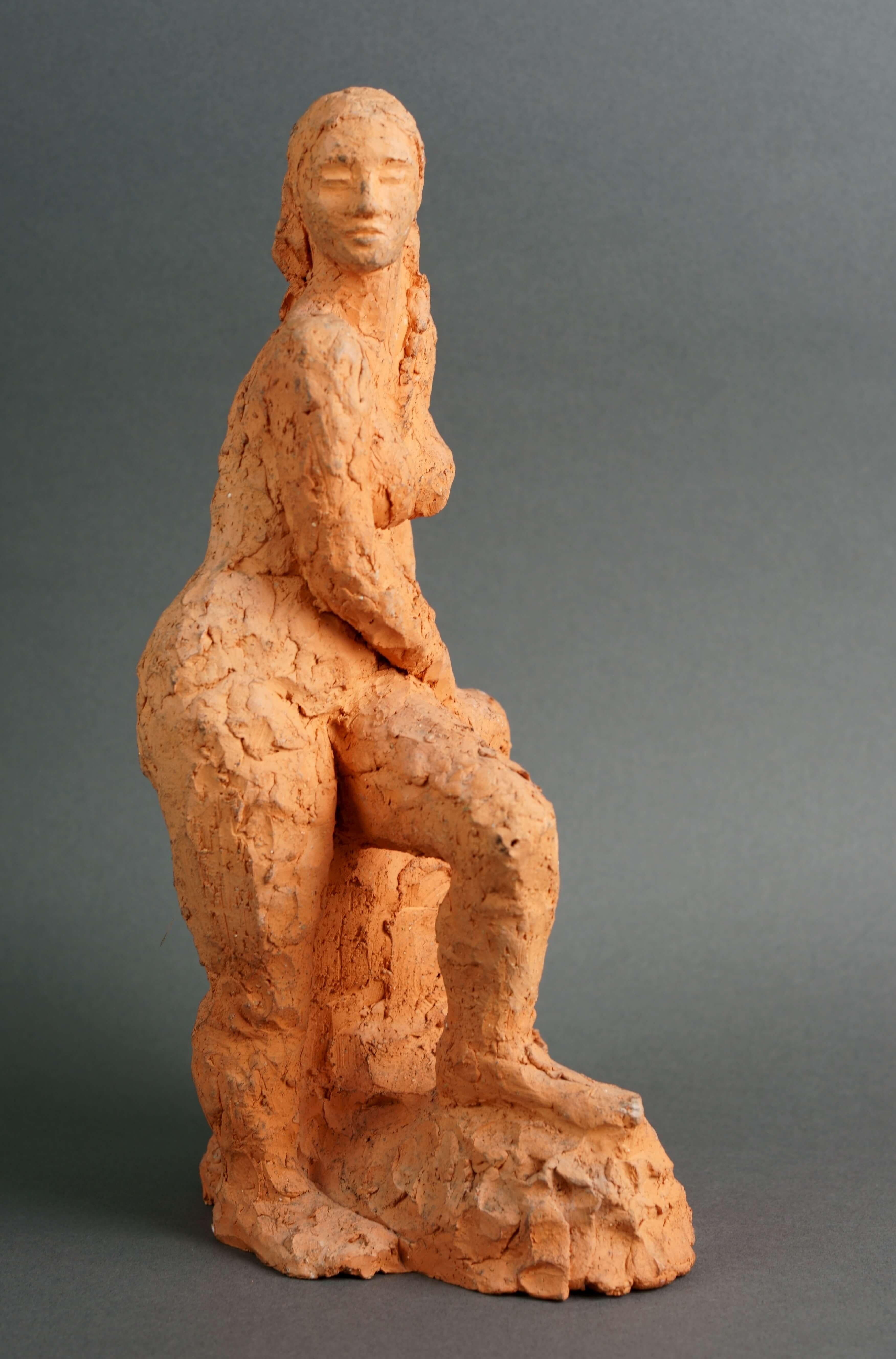 Scultura in Terracotta Nudo di Donna Scuola Moderna XX secolo - Sculpture by Unknown