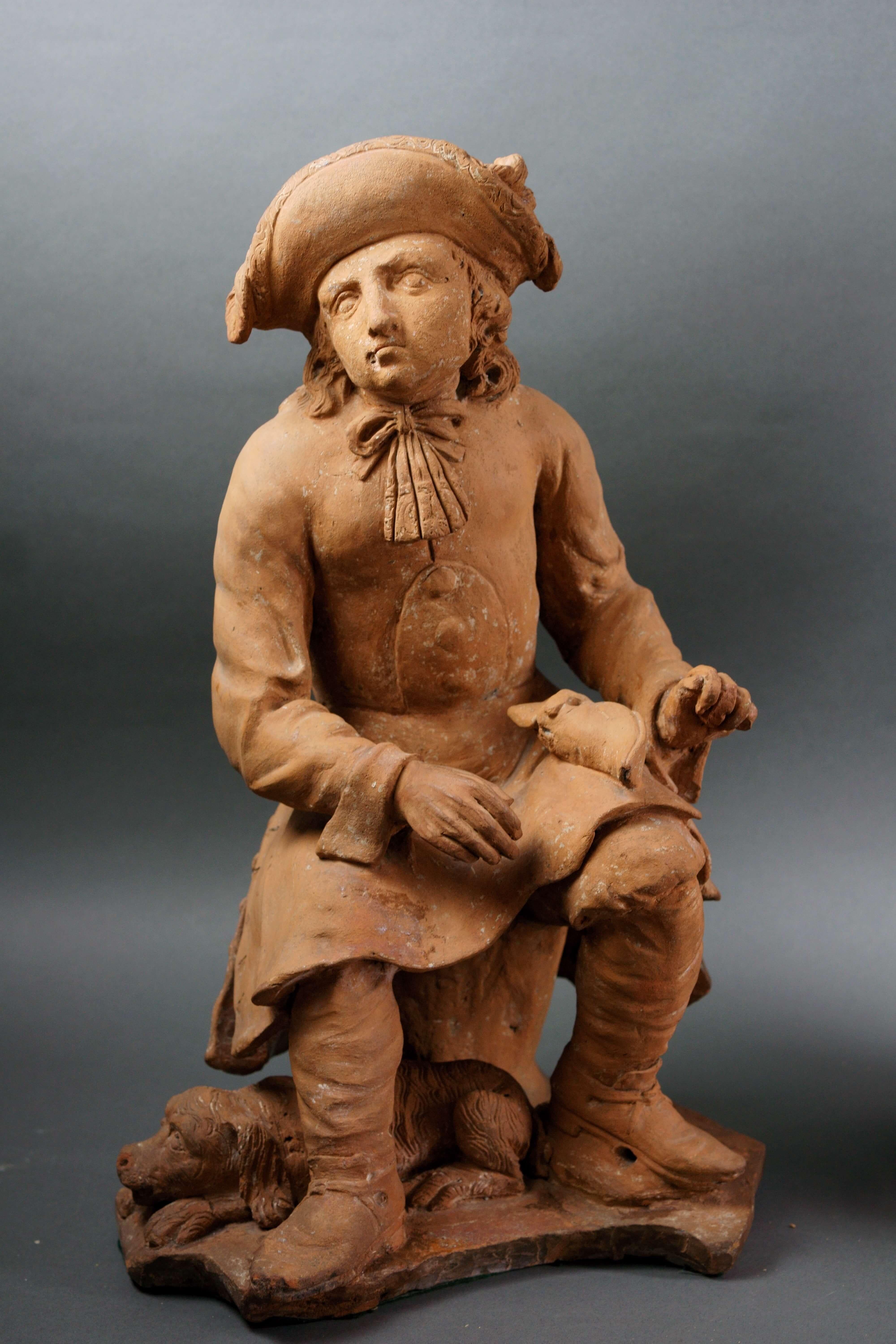 Gran grupo de terracota de la escuela francesa del siglo XVII - Sculpture de Unknown