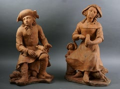 Gran grupo de terracota de la escuela francesa del siglo XVII