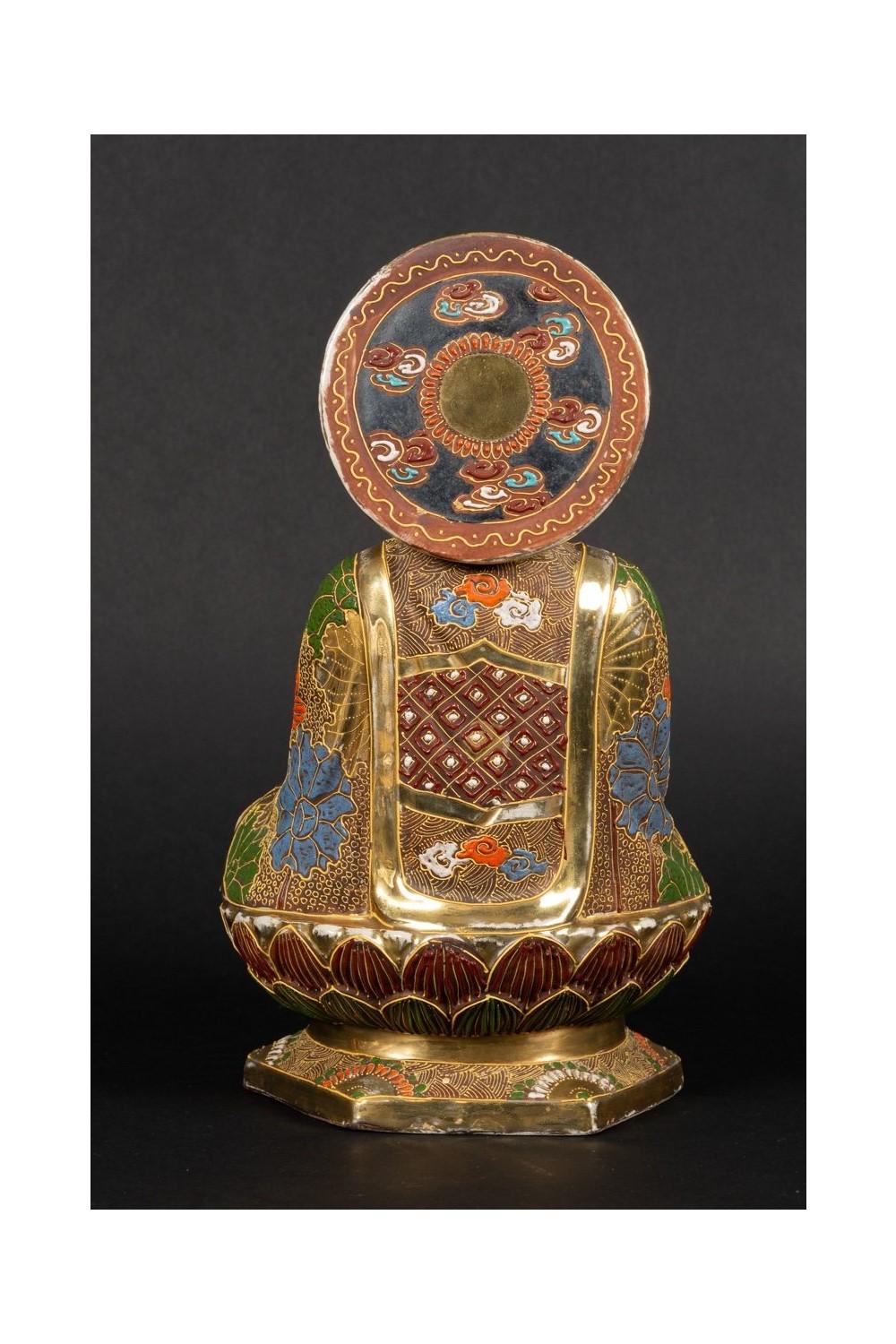 Buddha Amida Nyorai giapponese seduto ; Inizio del XX secolo. in vendita 6