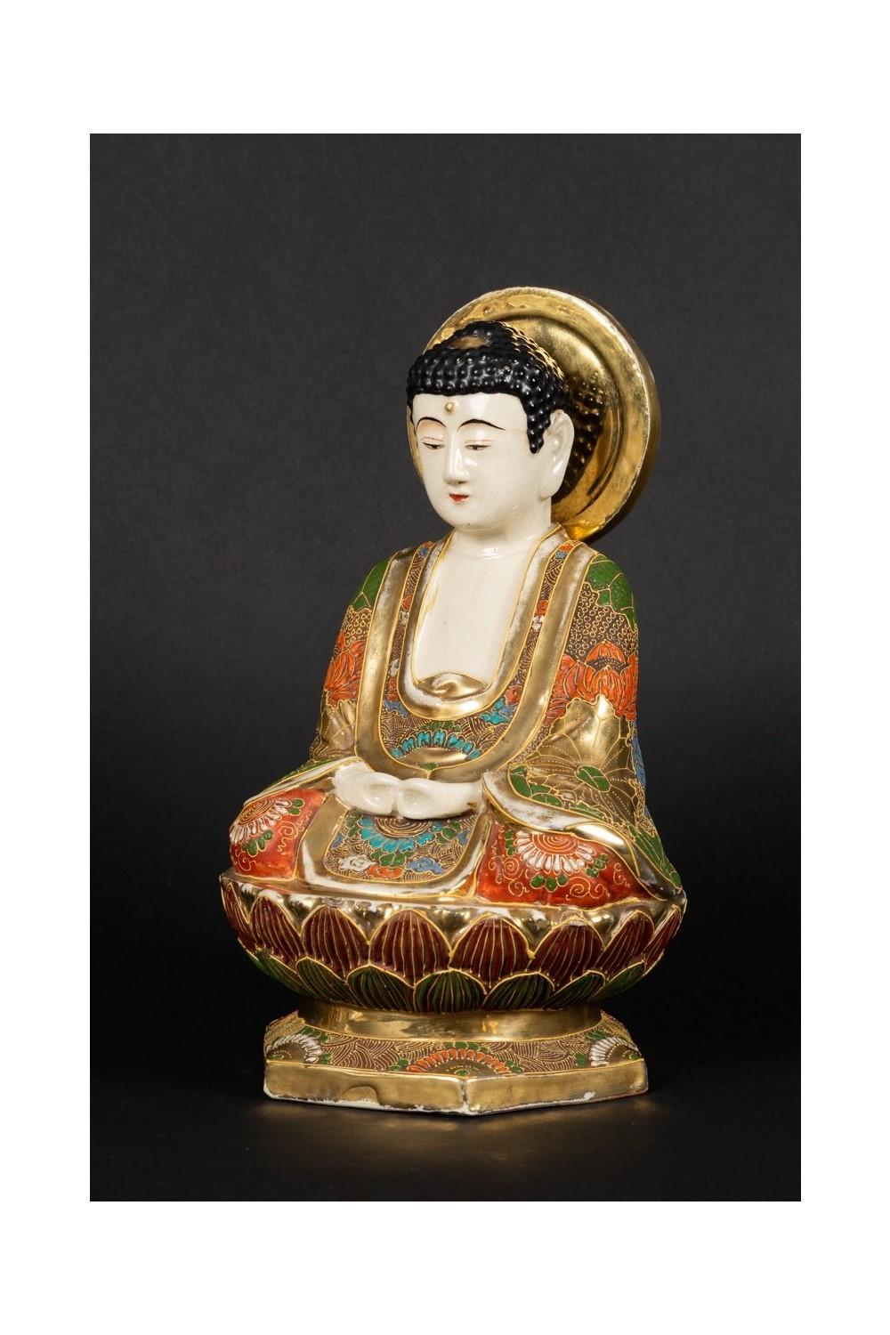Buddha Amida Nyorai giapponese seduto ; Inizio del XX secolo. in vendita 1