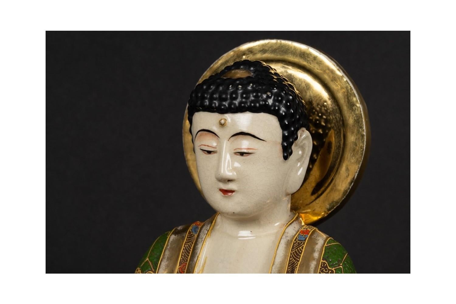 Buddha Amida Nyorai giapponese seduto ; Inizio del XX secolo. in vendita 3