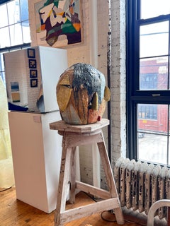 Seedling No. 43 ContemporaryCeramic Sculpture with Textured Glaze by Zach Weber
