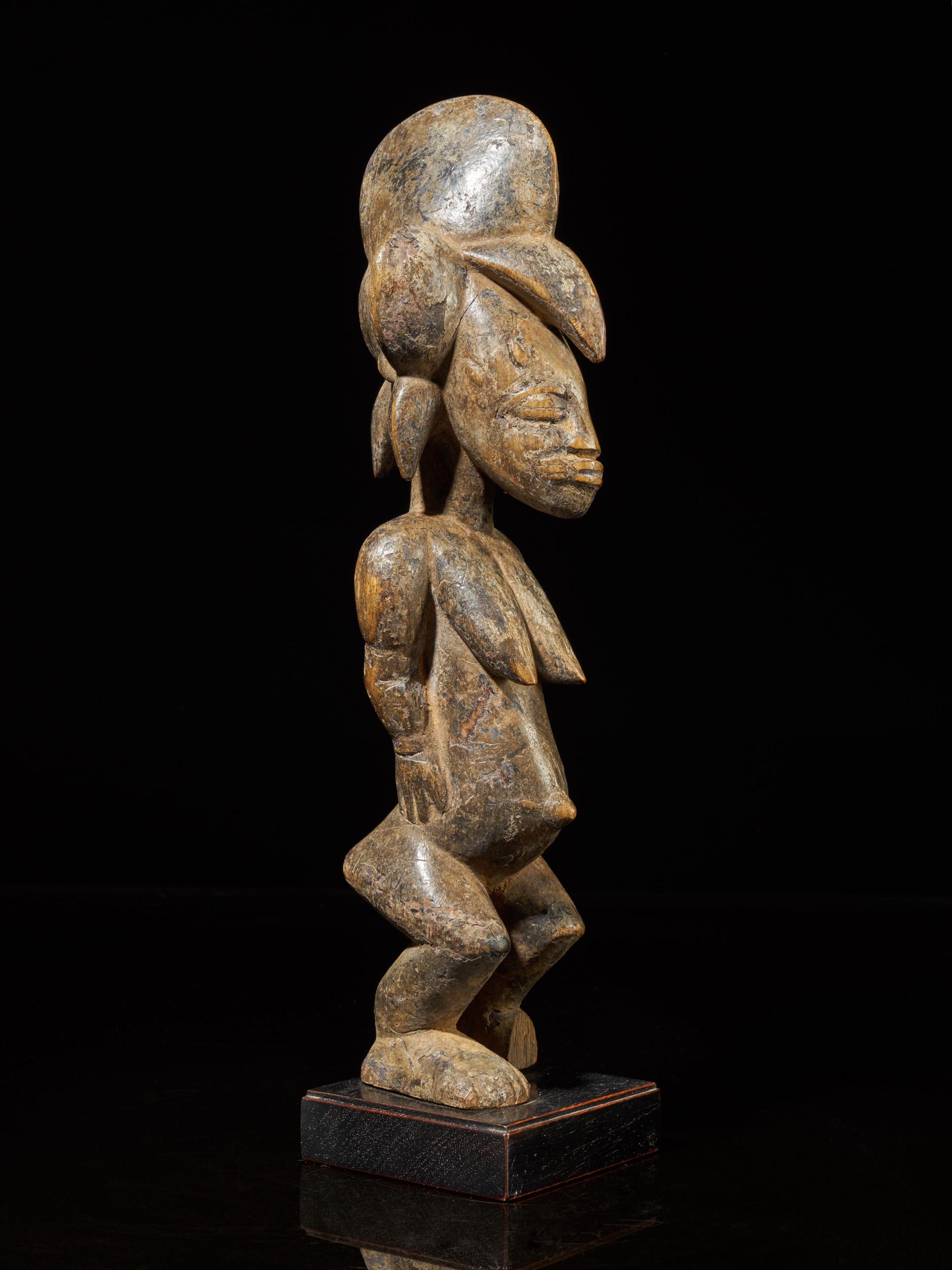 Senufo People, Ivory Coast, Standing Female Tugubele Divination Figure. - Tribal Sculpture by Unknown