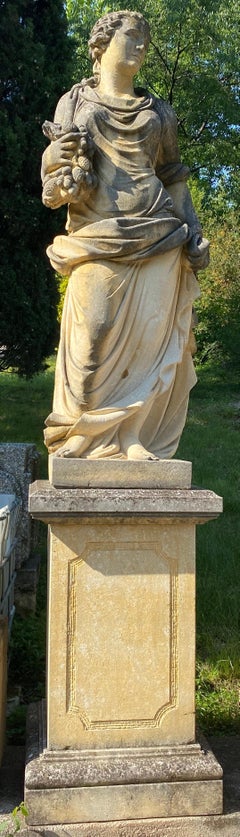 Set of Extraordinary Italian Stone Statues Representing the Four Seasons