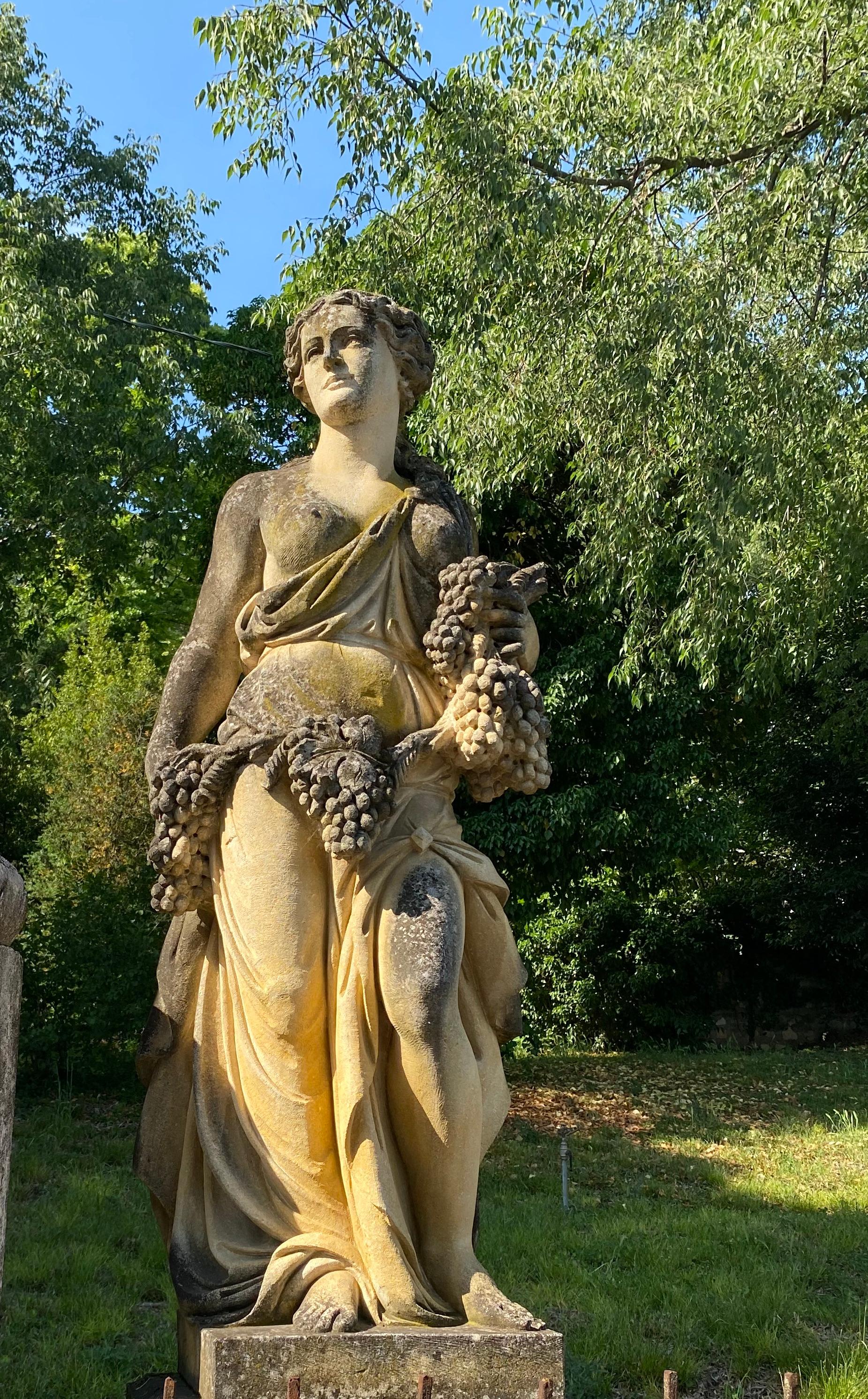 Set of Extraordinary Italian Stone Statues Representing the Four Seasons 3