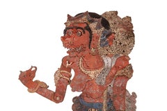 "Shadow Puppet Wayang Purwa, " Leather created in Indonesia in the 19th Century