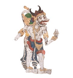 « Le marionnettiste Wayang Purwa », cuir créé en Indonésie au 19e siècle