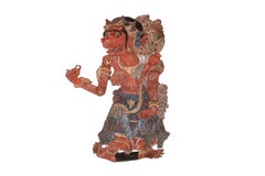 "Marioneta de sombras Wayang Purwa, " Cuero creado en Indonesia en el siglo XIX