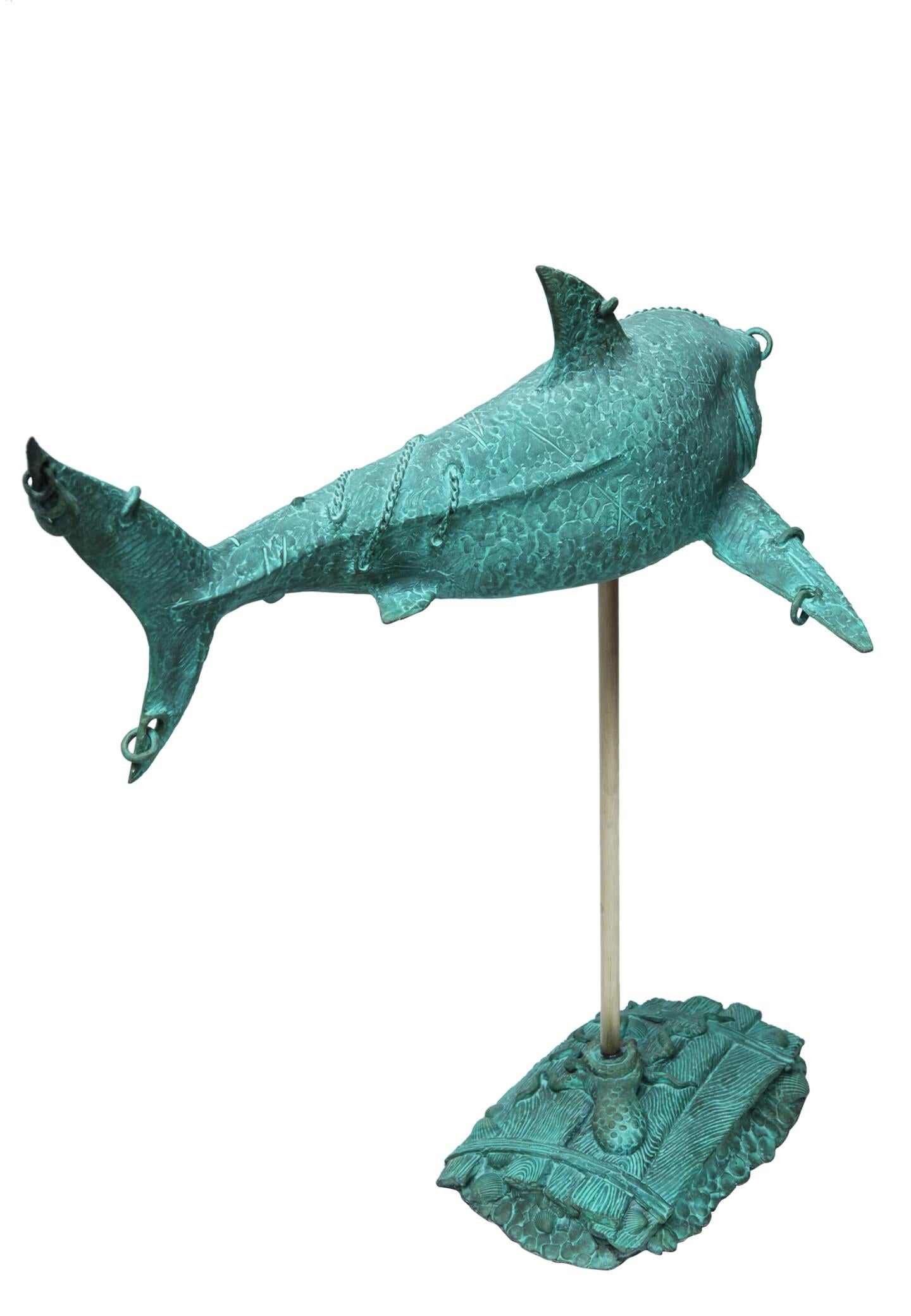 Shark, Bronze Sculpture by Volodymyr Mykytenko, 2014 For Sale 1