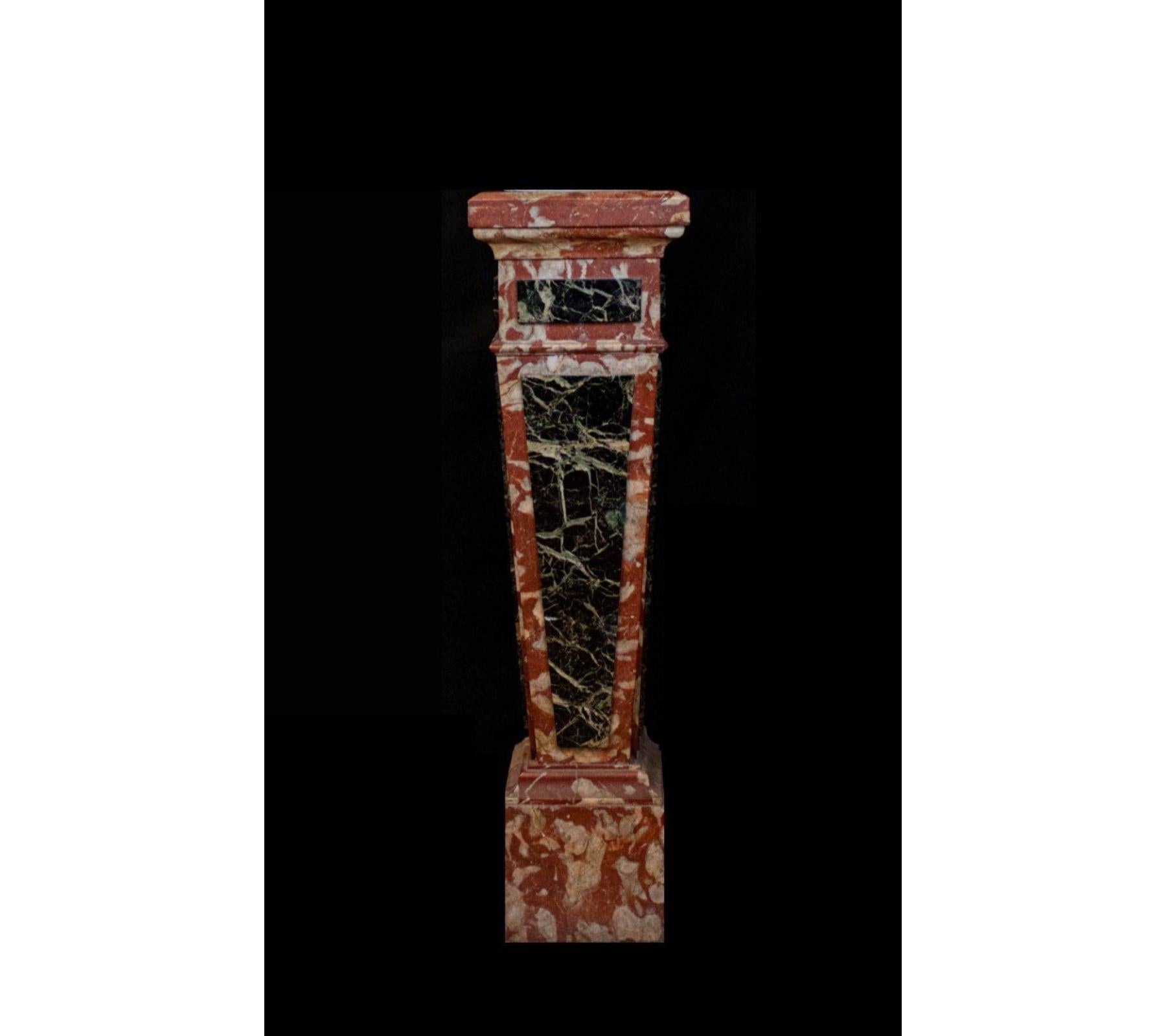 Unknown Figurative Sculpture - Sheath In Sea Green And Red Marble From Caunes-minervois Nineteenth