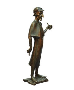 Sherlock, Bronze Sculpture by Volodymyr Mykytenko, 2021