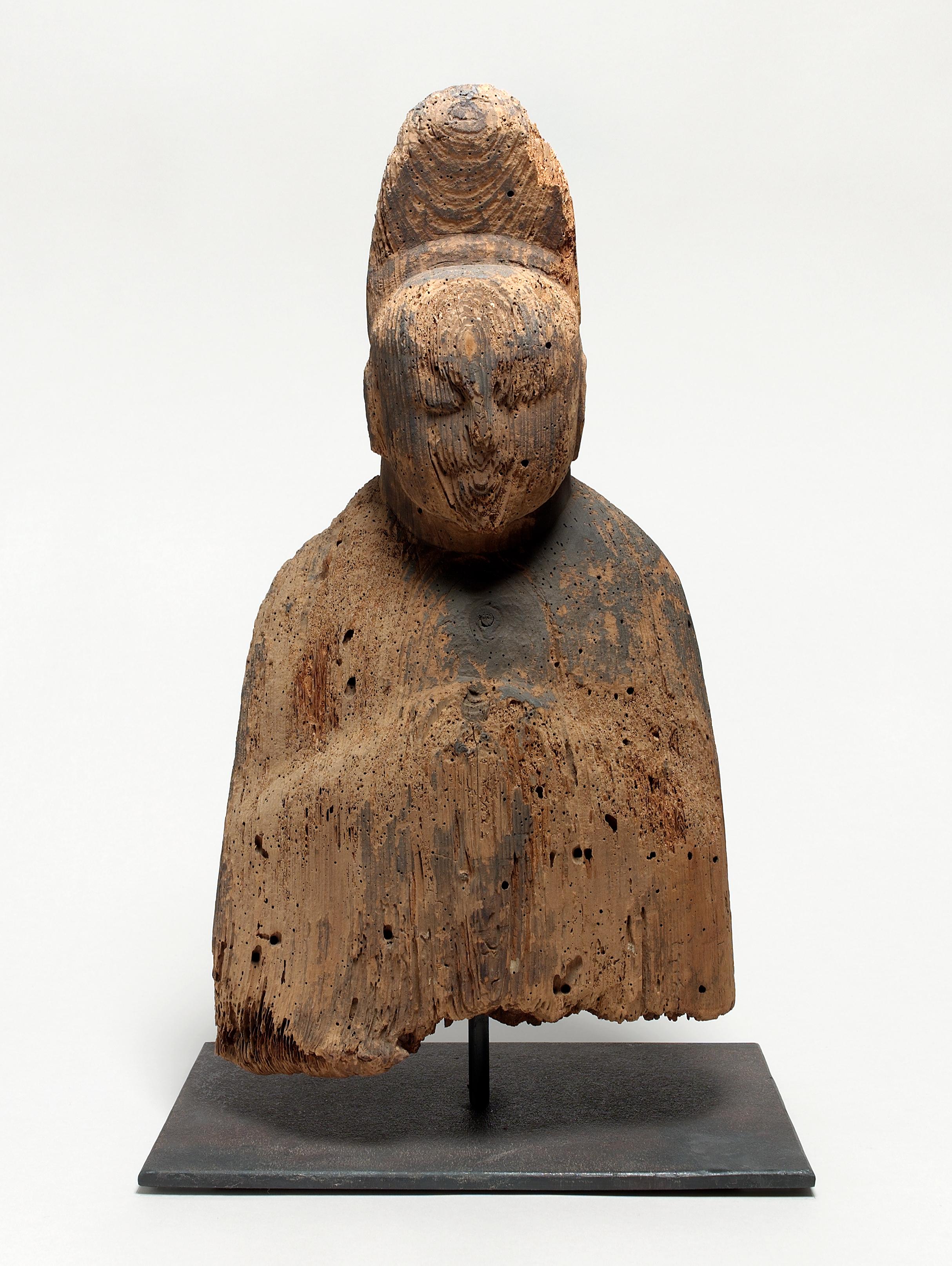 Shinzô, statua di culto scintoista, incisione in stile Jogan (#001209)