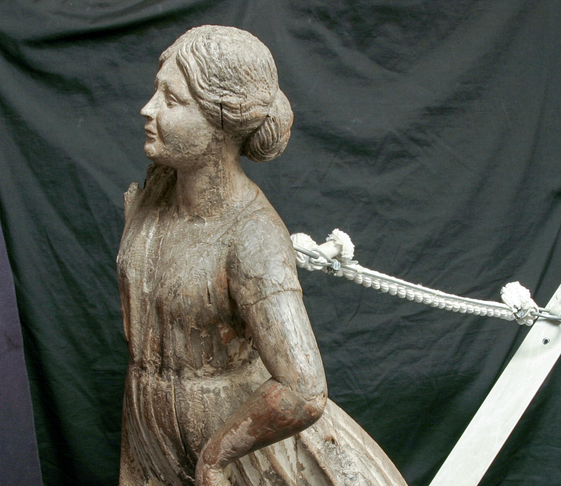 Unknown - Ship's Carved Wood Figurehead, Graceful Figure For Sale at ...