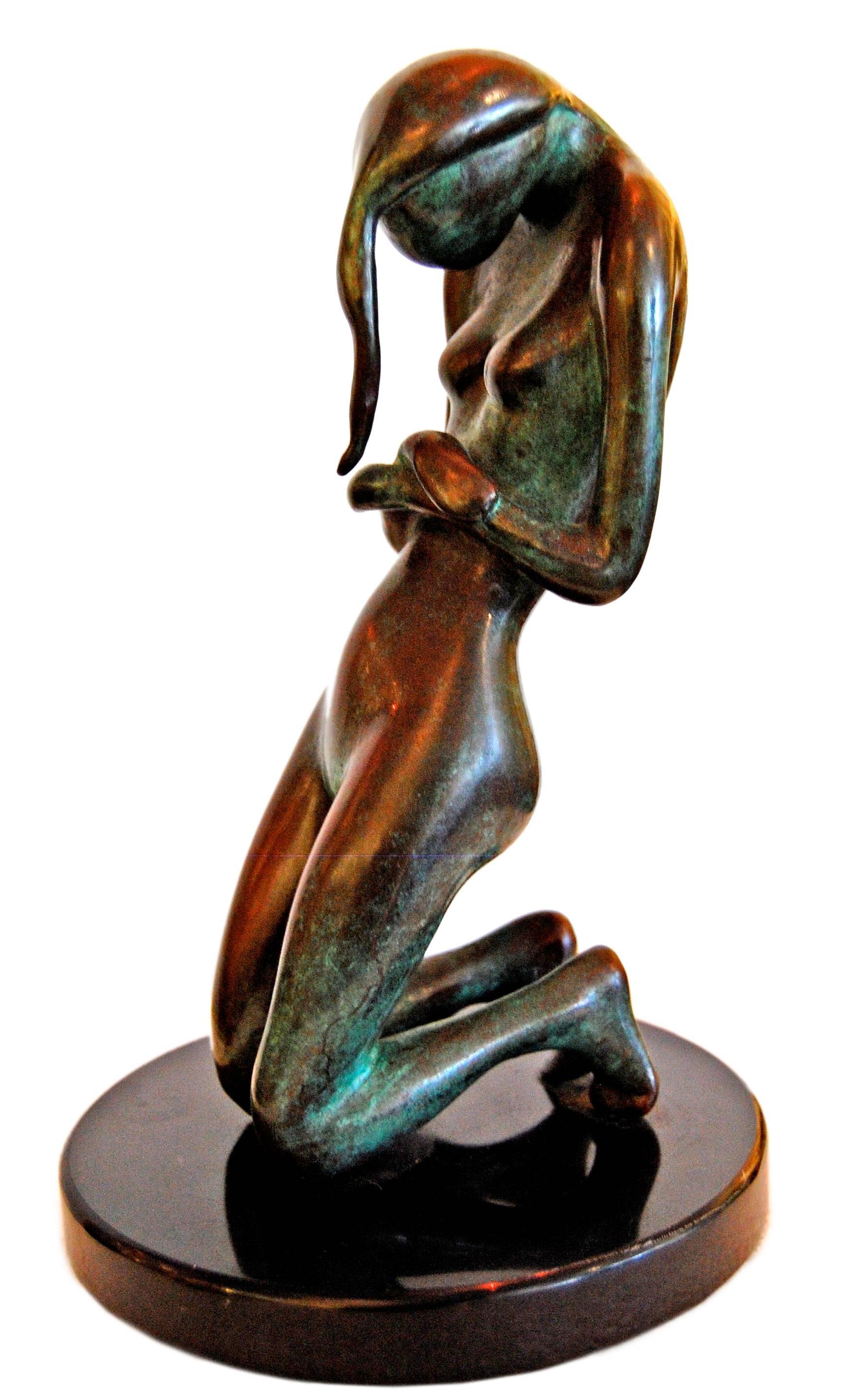 signed Frantzke; TWO nude sculptures stamped with “W.A.R 2/100”; bronze - Sculpture by Unknown