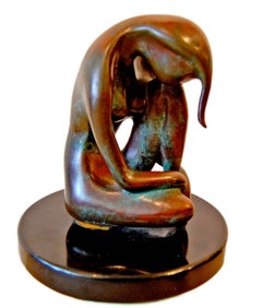 signed Frantzke; TWO nude sculptures stamped with “W.A.R 2/100”; bronze