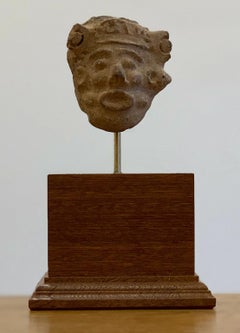 Small clay head - Remojadas Culture - Classic Veracruz Culture 100 BCE to 800 CE