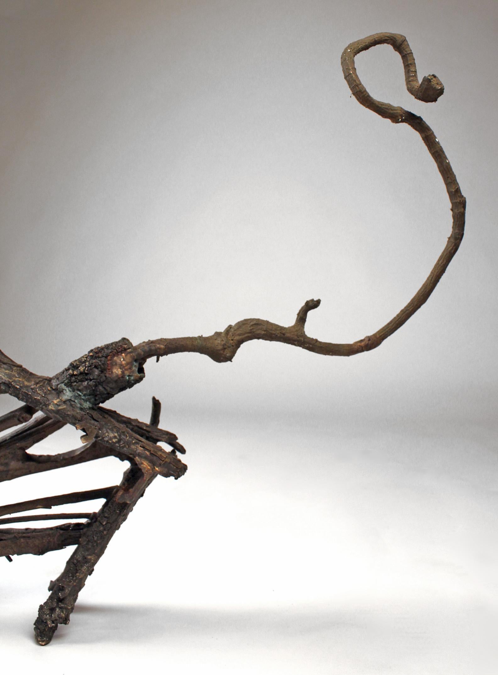 Solid Cast Bronze Brutalist Tree House Sculpture For Sale 7