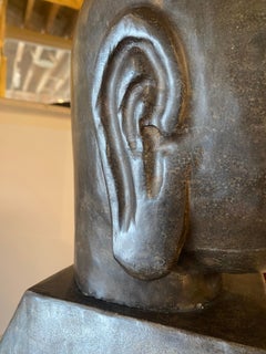 Southeast Asian Soap Stone Buddha Head Sculpture