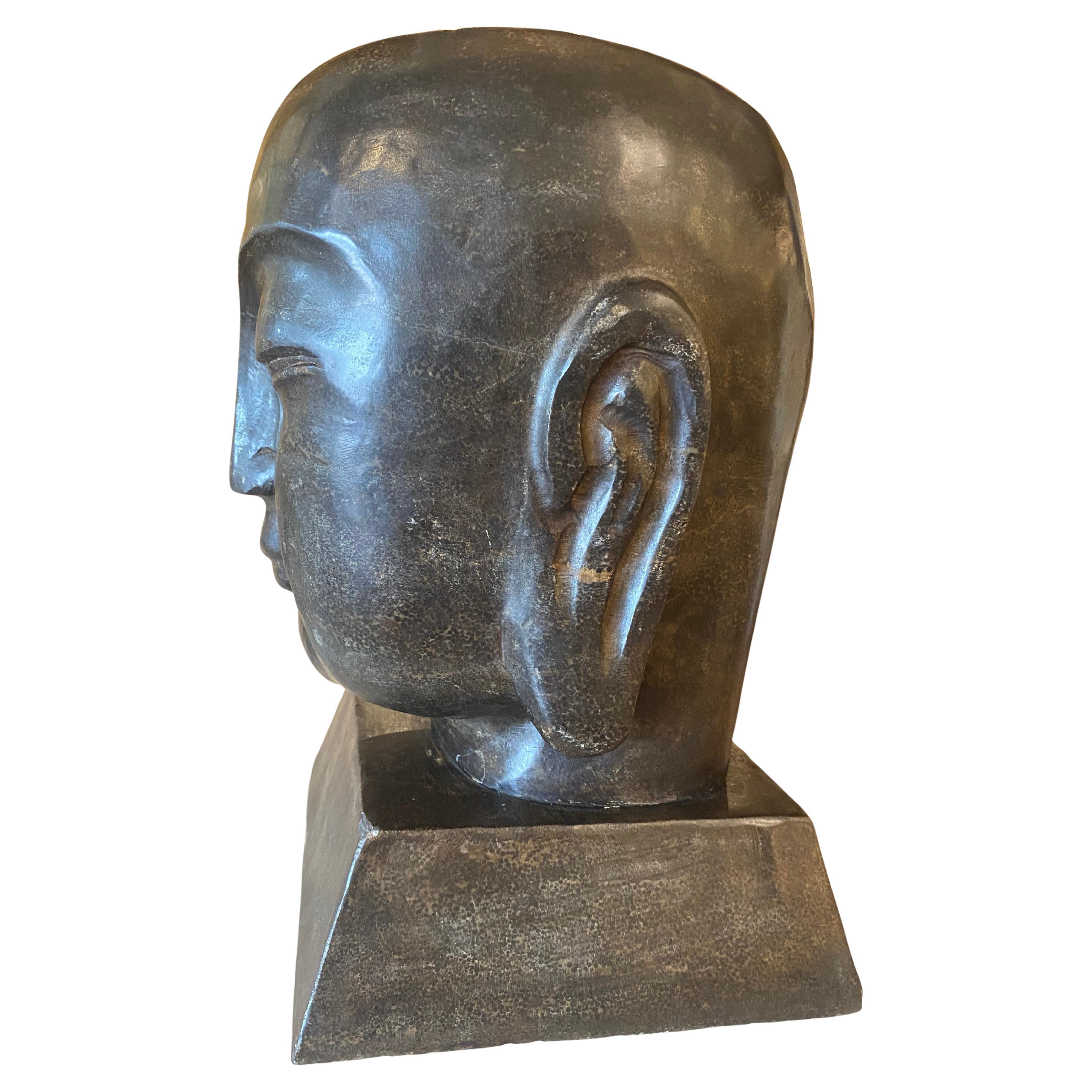 Southeast Asian Soap Stone Buddha Head Sculpture For Sale 2
