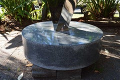 Stainless Steel Heart and Dagger Sculpture - Contemporary, Abstract Sculpture