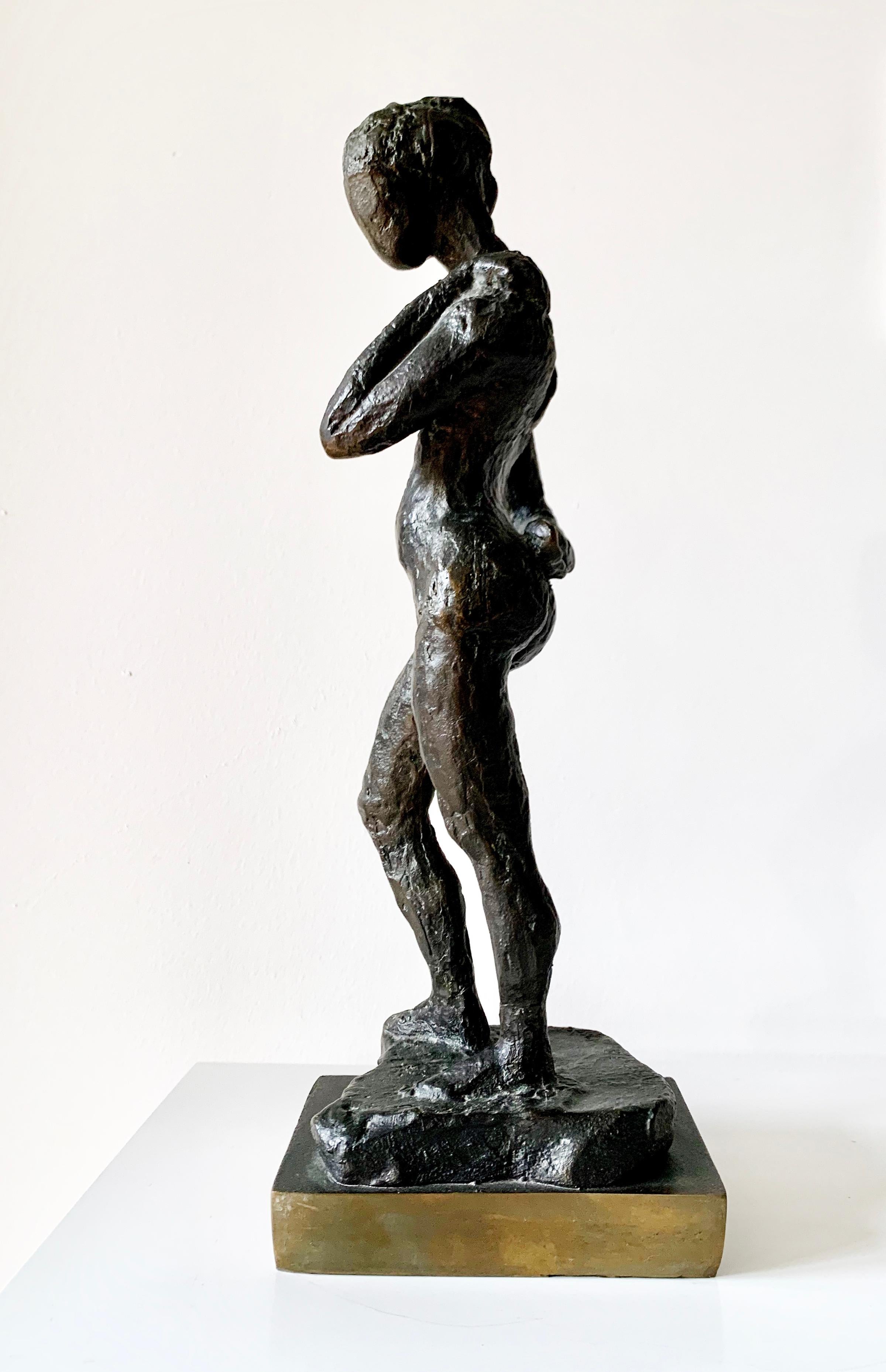 « Nu debout », sculpture en bronze - Sculpture de Unknown