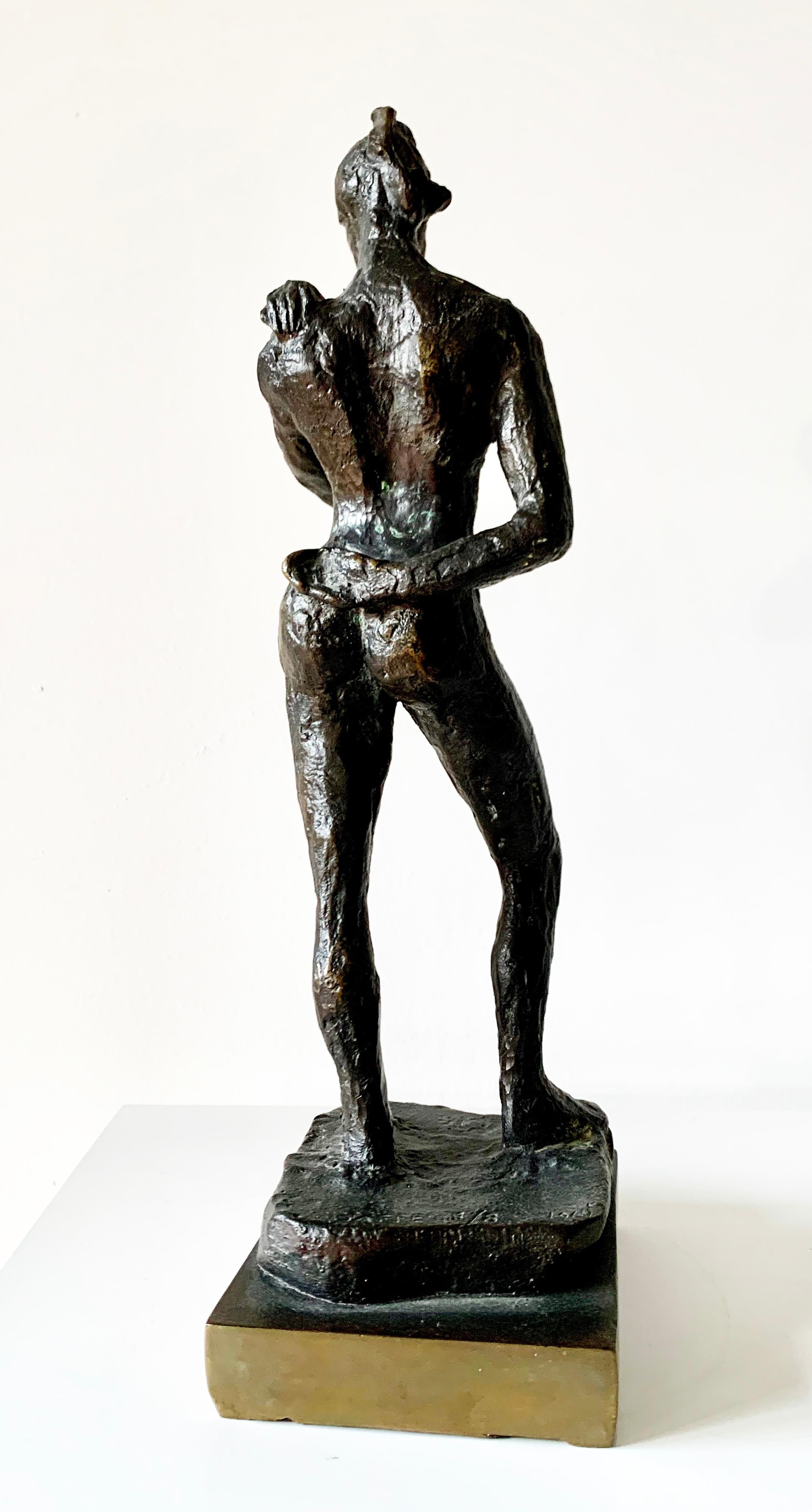 « Nu debout », sculpture en bronze - Post-impressionnisme Sculpture par Unknown