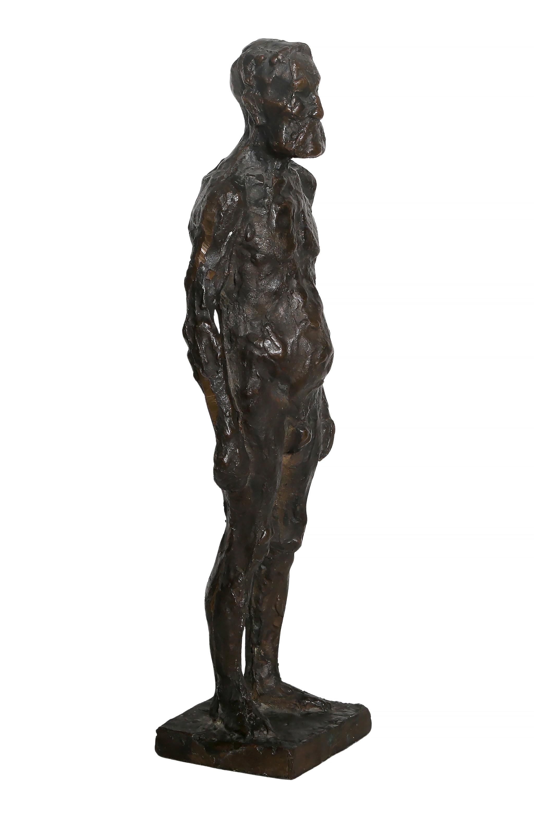 Stehender Akt, Expressionistische Bronzeskulptur, möglicherweise von Arbit Blatas – Sculpture von Unknown