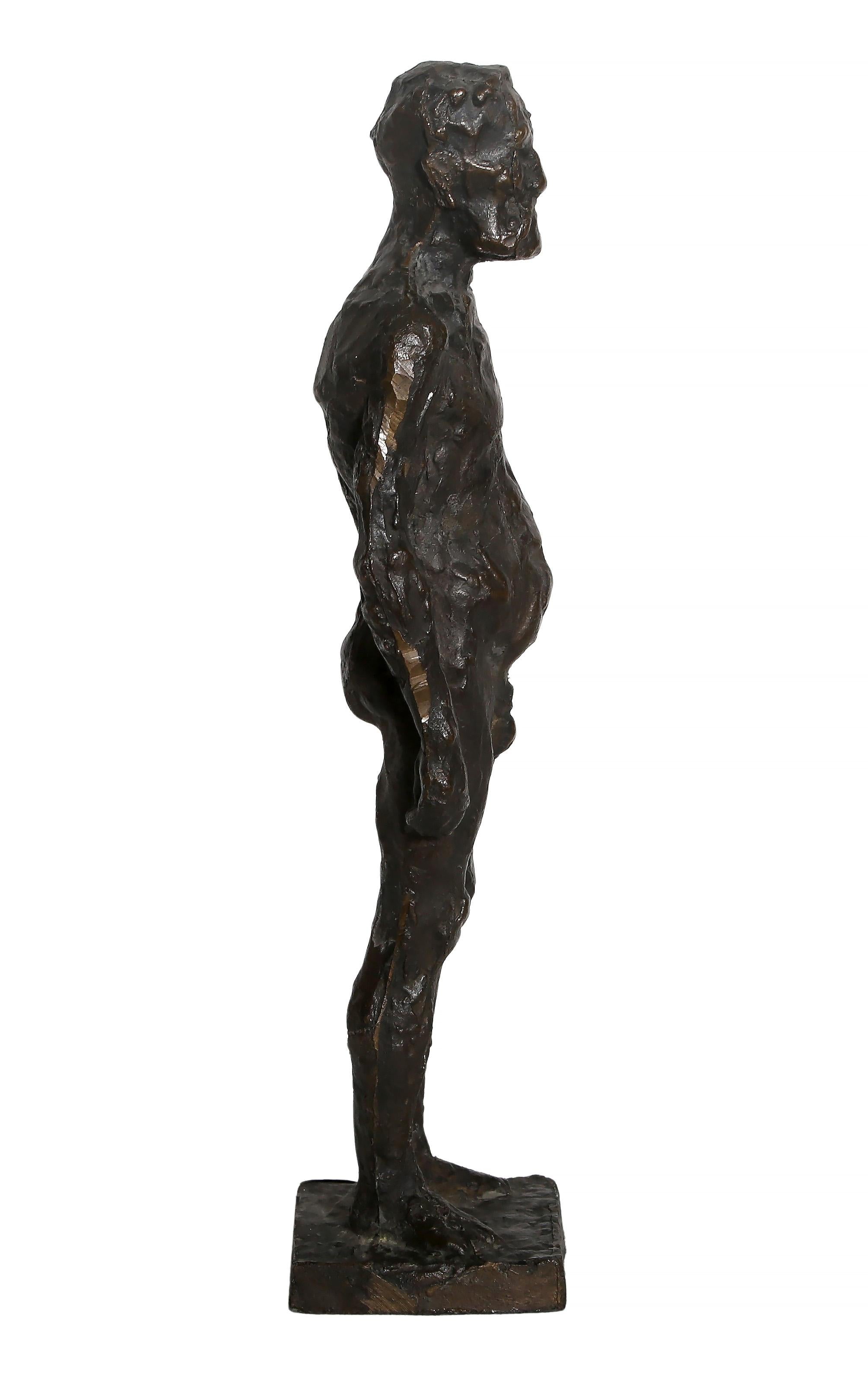 Stehender Akt, Expressionistische Bronzeskulptur, möglicherweise von Arbit Blatas (Expressionismus), Sculpture, von Unknown