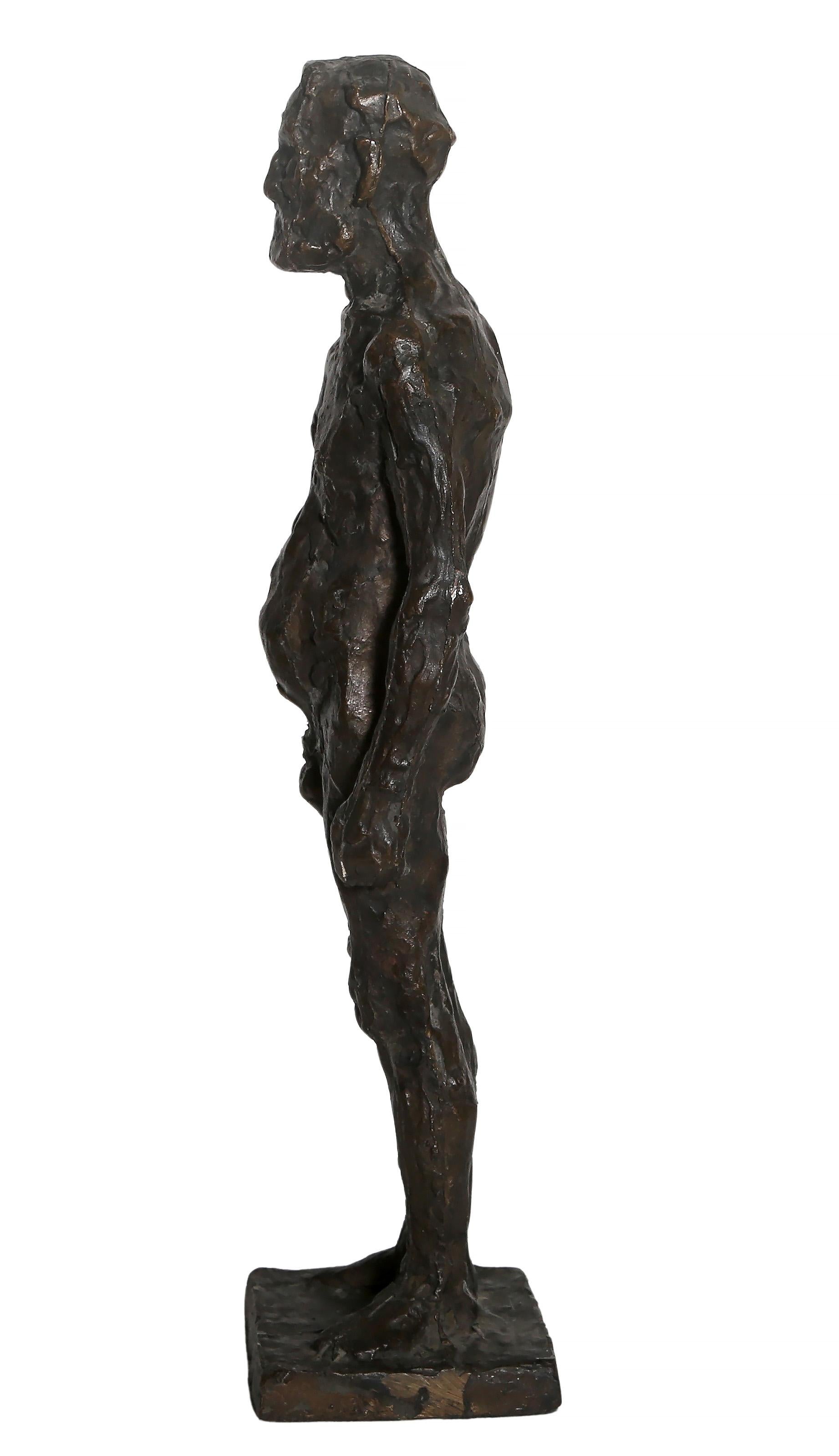 Stehender Akt, Expressionistische Bronzeskulptur, möglicherweise von Arbit Blatas im Angebot 2
