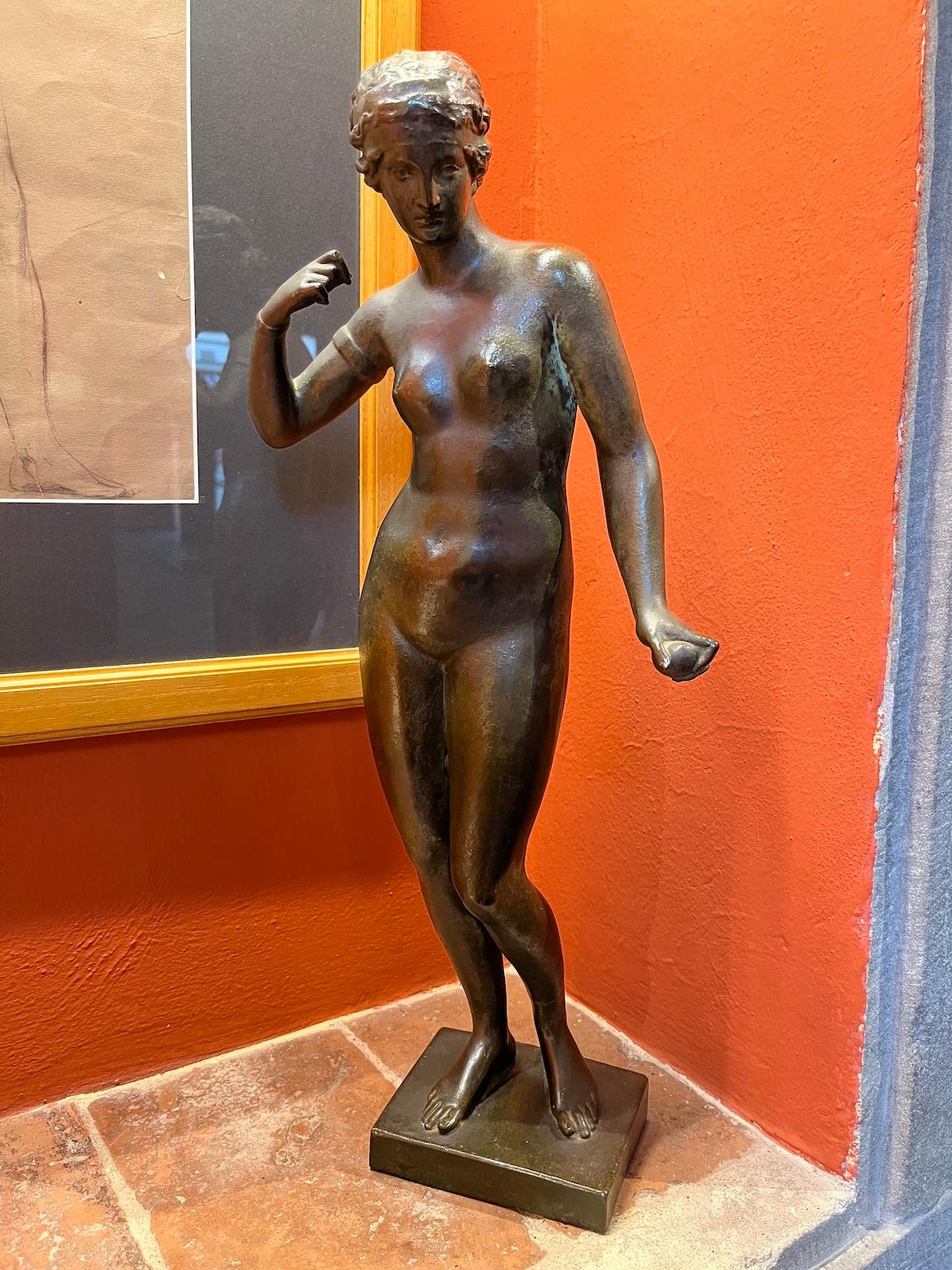 Statua bronzo mitologico figurativo nudo femminile del XX secolo