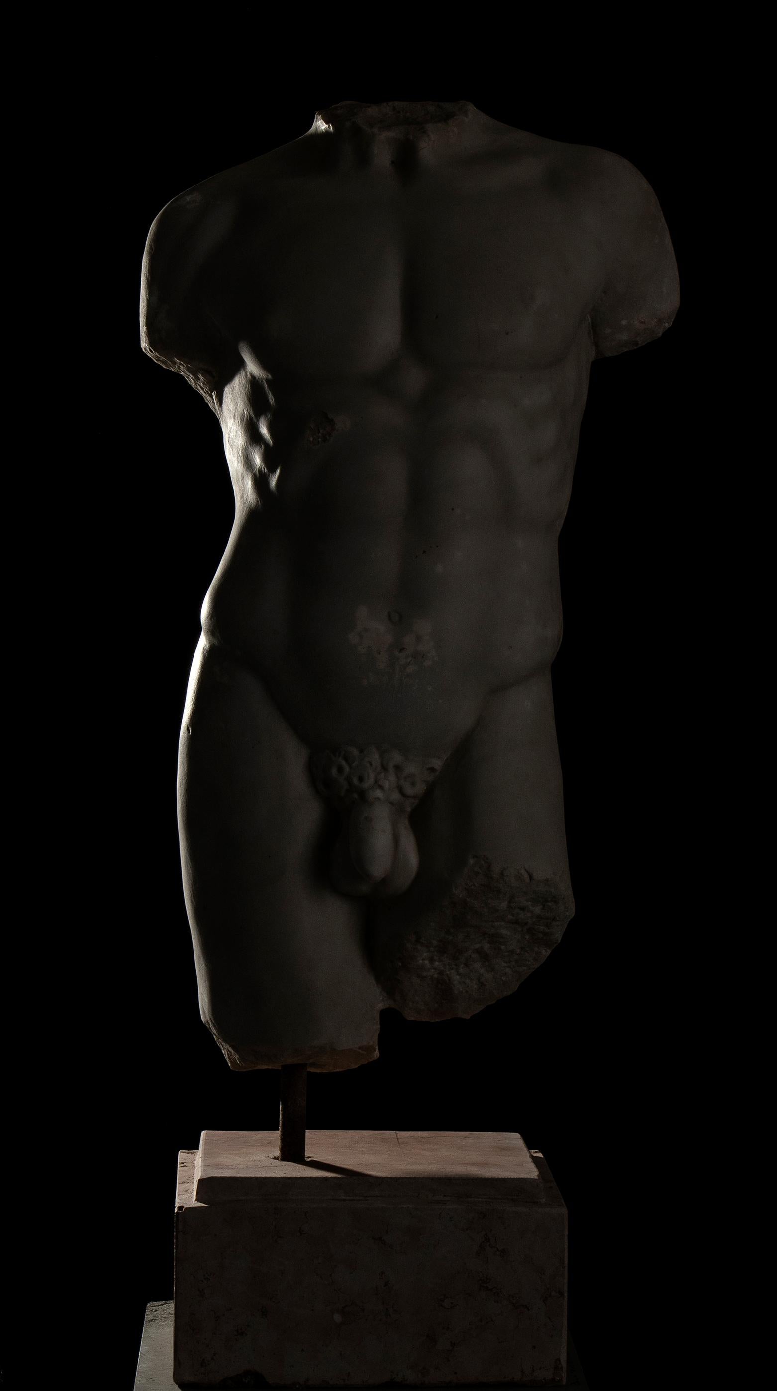 Statuary Italian Marble Sculpture of Torso Classical Roman of Athlete or God 4