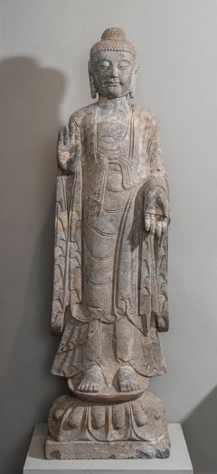 Stone Sculpture of Buddha In The style Of the Tang And Wei Dynasties