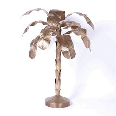 Stylized Brass Palm Tree Sculpture
