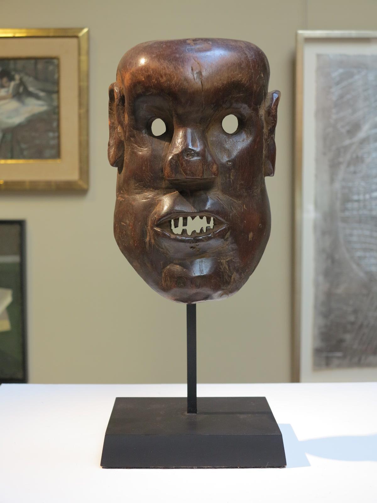 Sukuma tribal African ceremonial mask Tanzania - Brown Figurative Sculpture by Unknown
